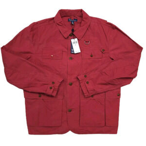 Polo Ralph Lauren Twill Wading Jacket Men's XL Chili Pepper Red Cotton $498